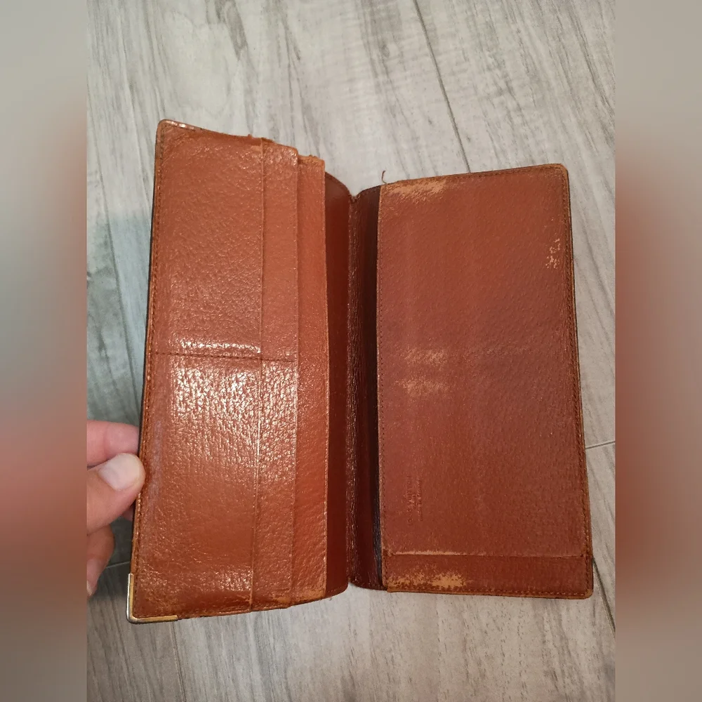 Louis Vuitton Brown Monogram Wallet with Gold Accents - Picture 5 of 11